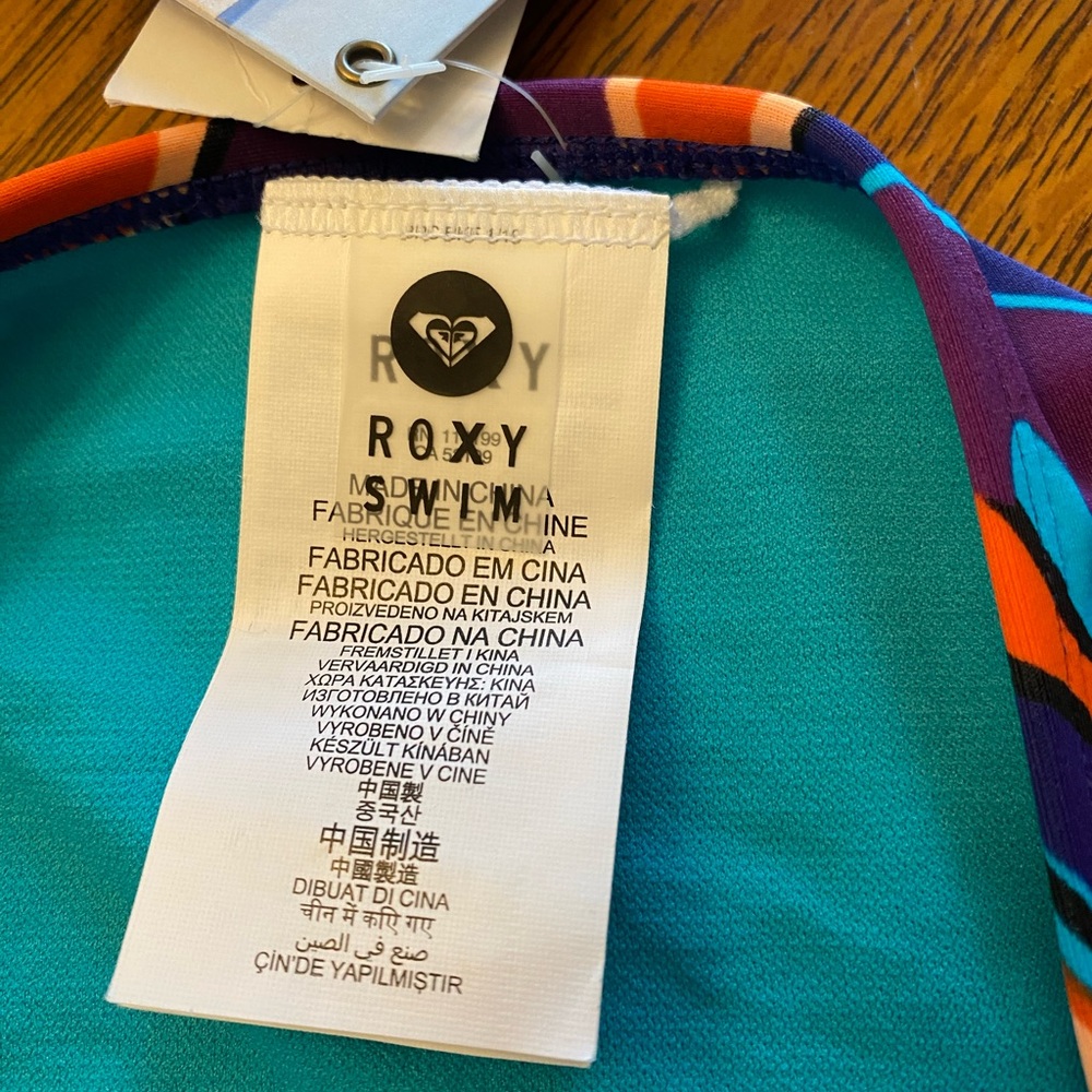 Roxy Size Large 70S LOWRIDER TIE SIDE Bikini NWT - Picture 6 of 9